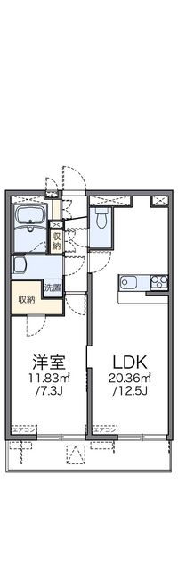 レオパレスカルモⅡ 間取り図