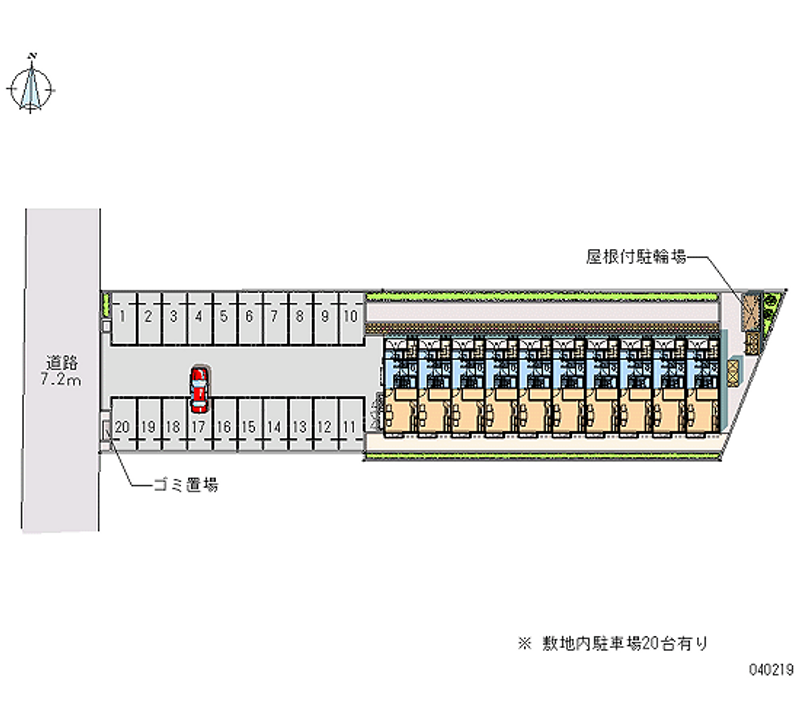 レオパレスウエオレットキンセイ 月極駐車場