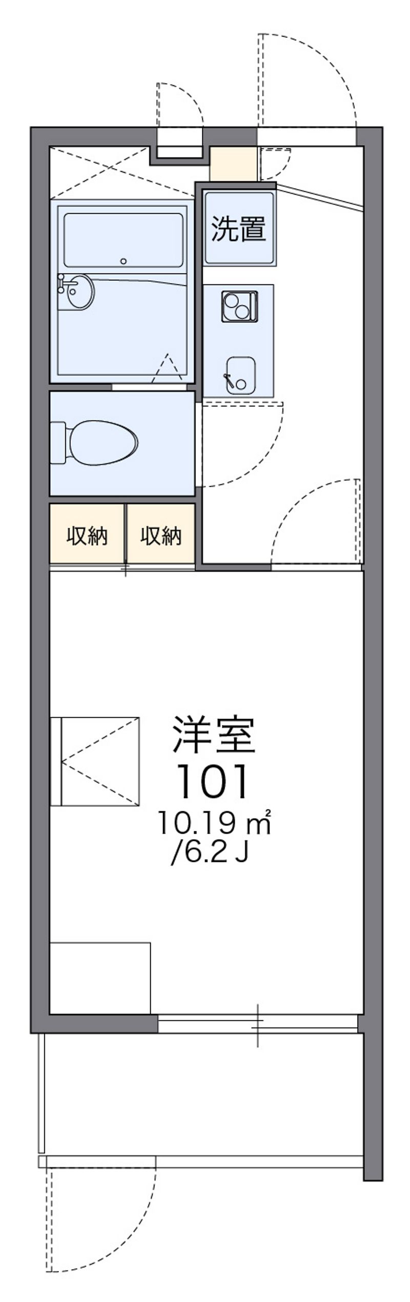 レオパレスシャンテ三国本町 間取図