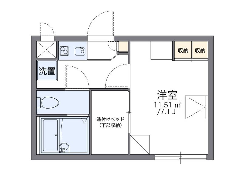 レオパレス船頭場 間取図