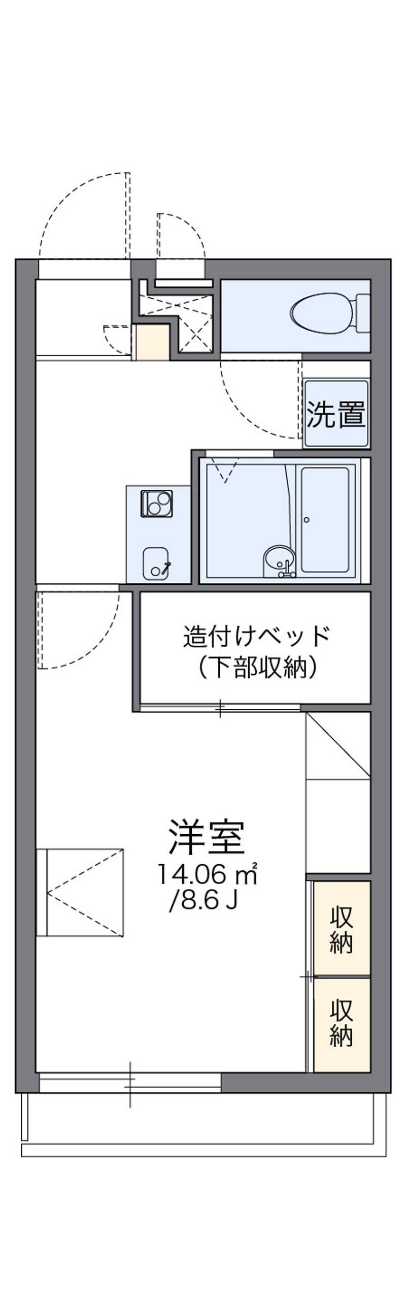 レオパレスシャラポア 間取図