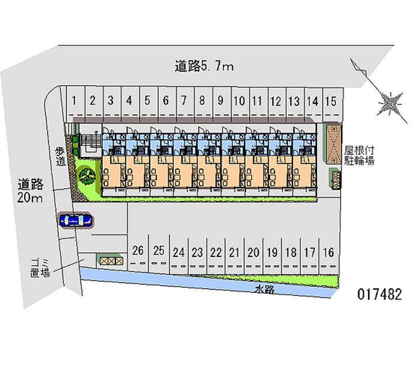 レオパレスユーリッチ 月極駐車場