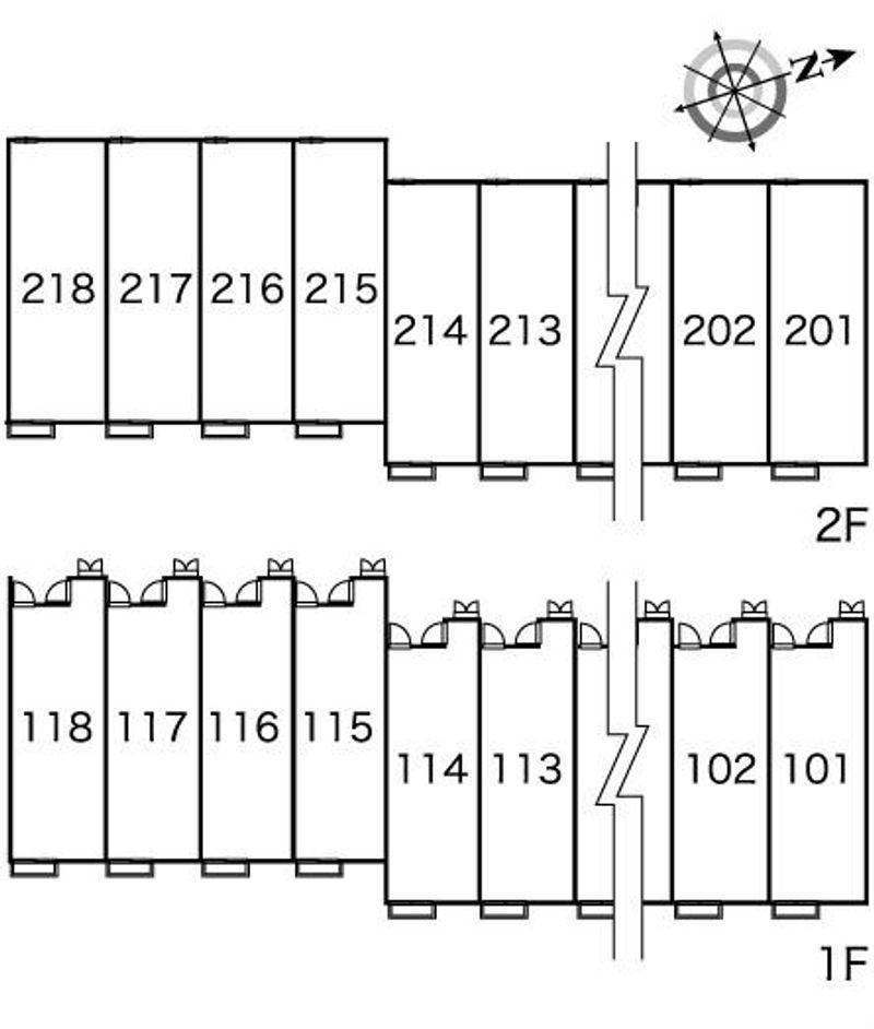 レオパレス蔵敷 間取配置図