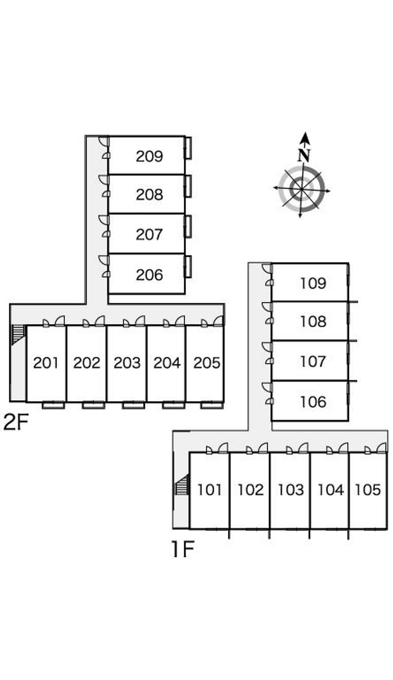 レオパレスエバーグリーン 間取配置図