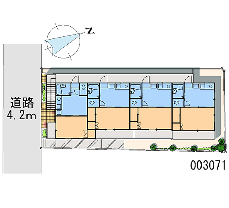 レオパレスベルジェ幸 区画図