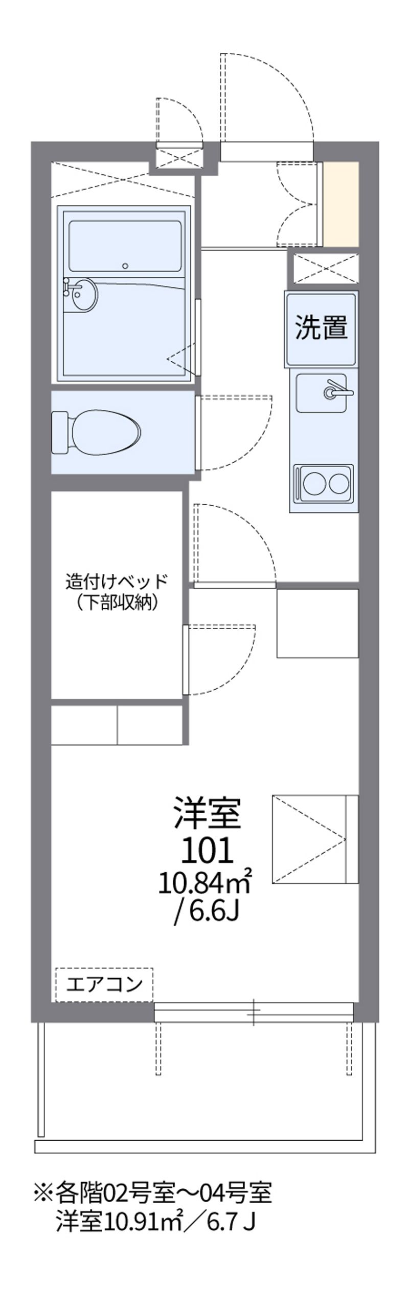 レオパレスカメリア　西片江 間取図