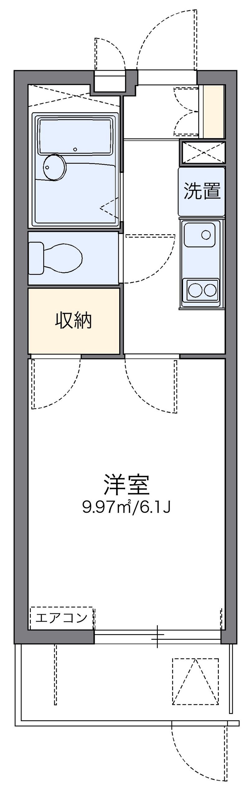 レオパレスリバービレッジ 間取図