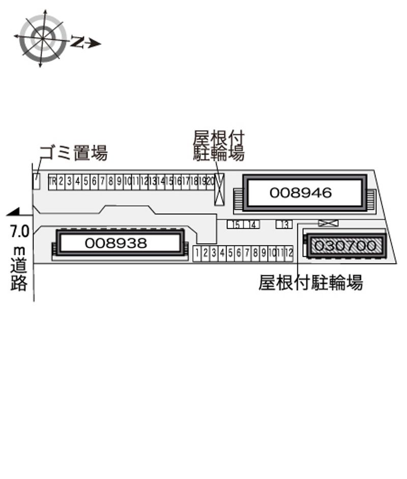 レオパレスエスポワール戸板Ⅱ 配置図