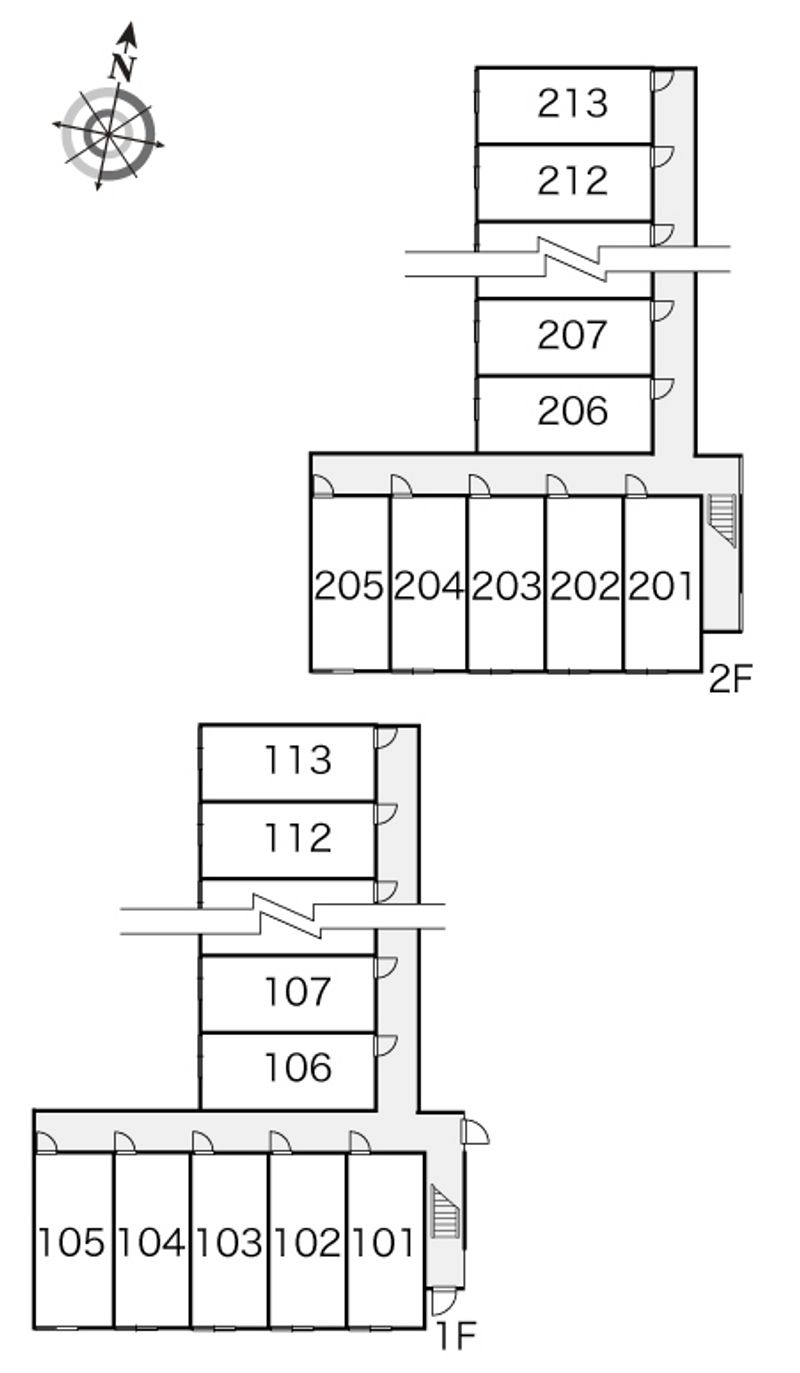 レオパレスランサーマリン 間取配置図