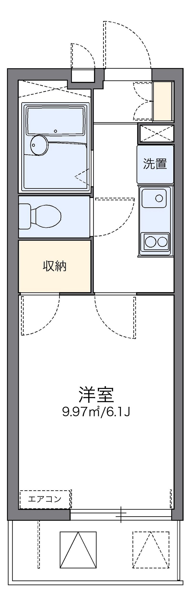 レオパレスマイン金山 間取図