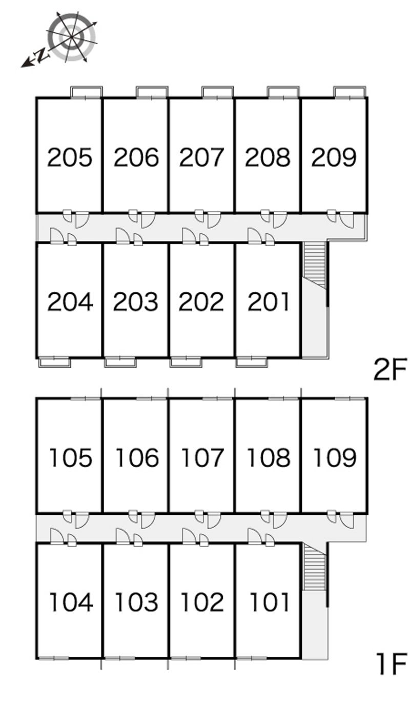 レオパレス秀Ⅱ 間取配置図