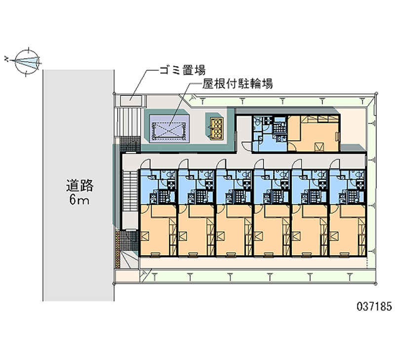 レオパレス虹の丘 区画図