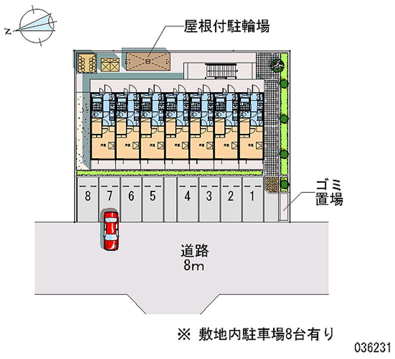 レオパレスフーカ月見町 区画図