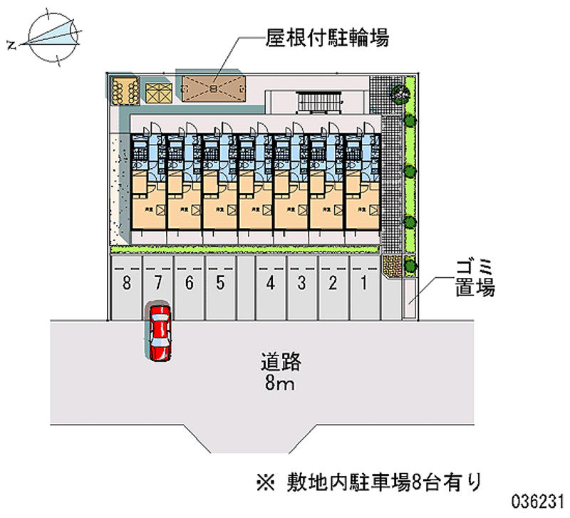 レオパレスフーカ月見町 月極駐車場