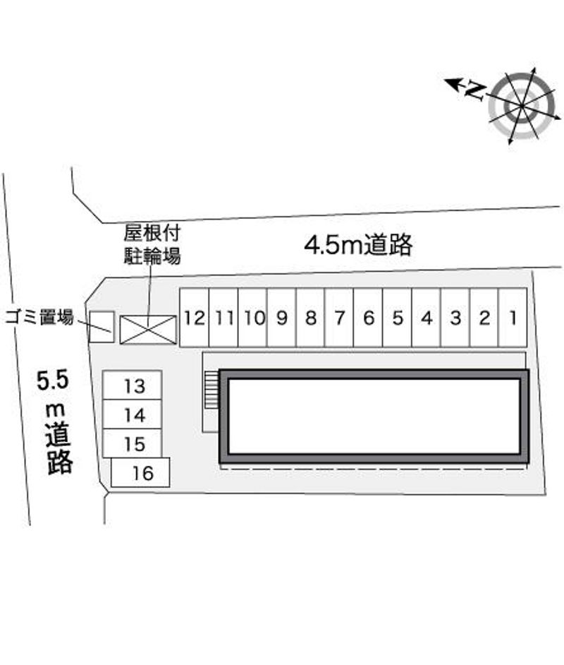 レオパレス新庄寺 配置図