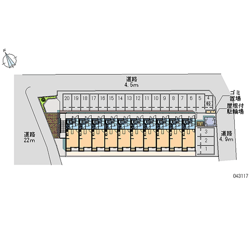 43117 Monthly parking lot