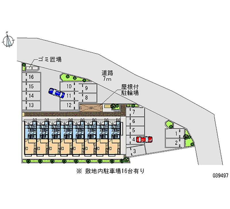 レオパレスパームスルーム 月極駐車場