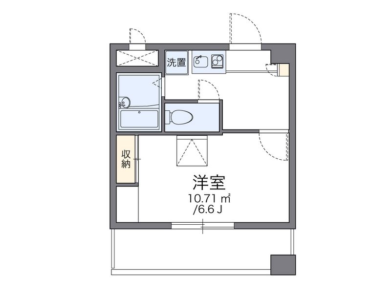 レオパレスアストラーレ茶屋町東 間取図