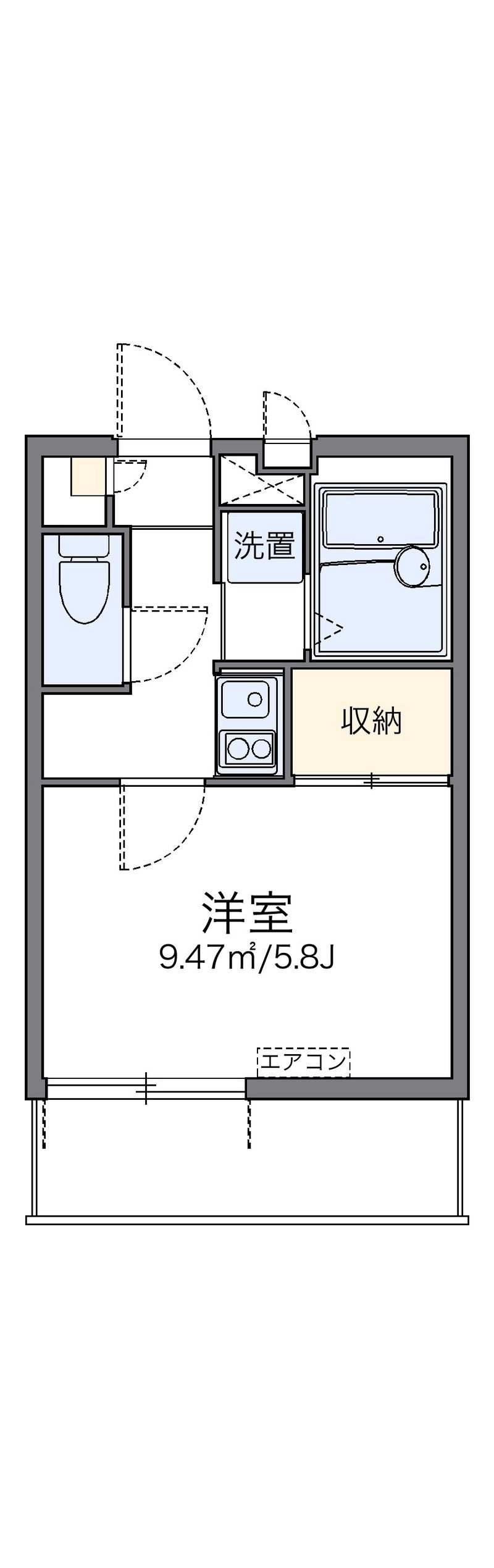 レオパレス萬代橋 間取図