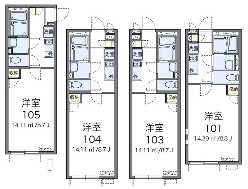 クレイノファースト聖蹟 間取図