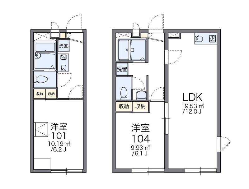 レオパレス一番 間取図