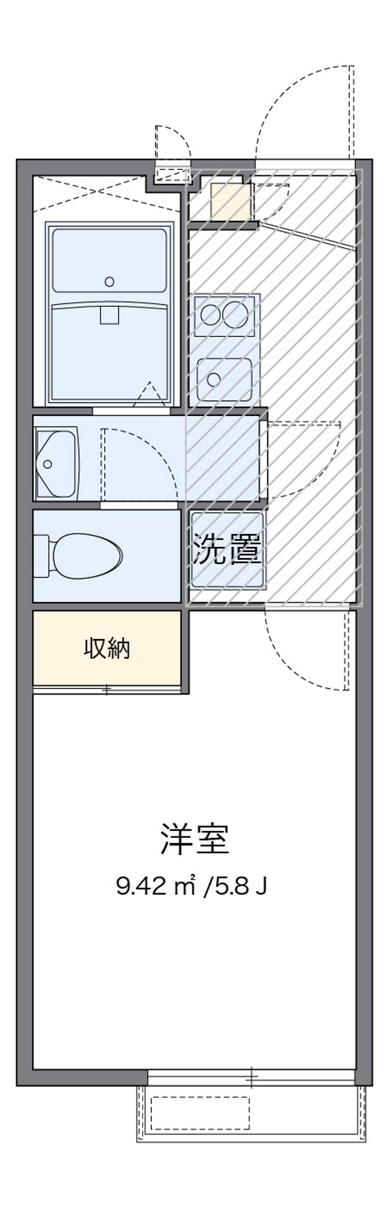 レオパレスエクセル乙高 間取図