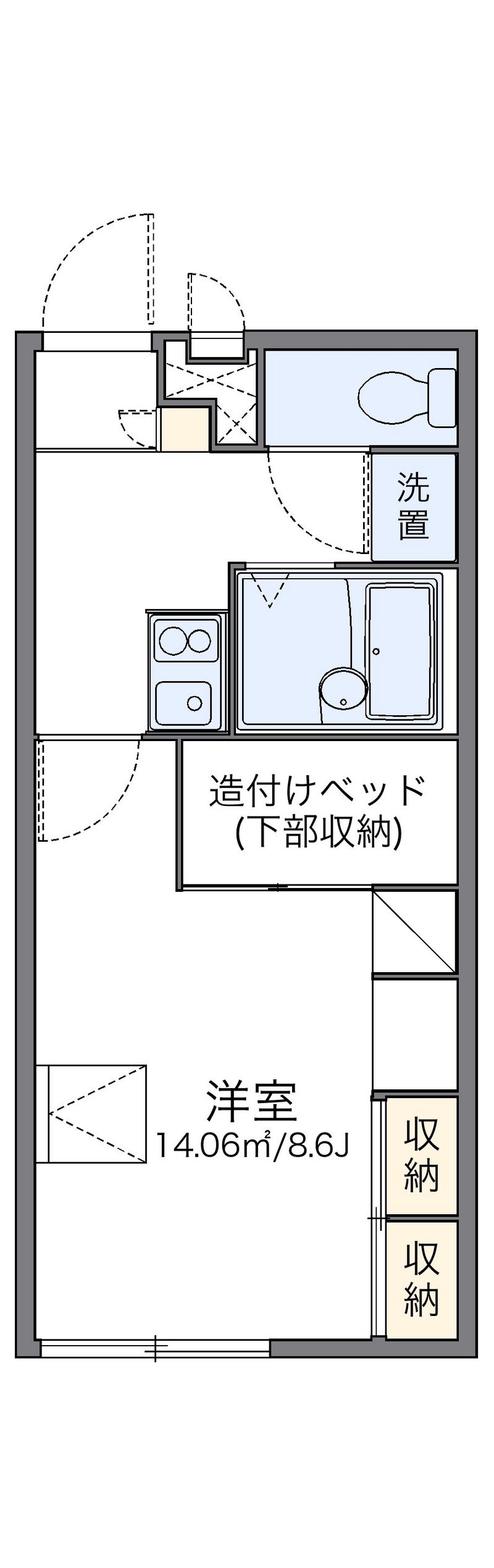 レオパレス京浜建物水橋ハイムＣ 間取図