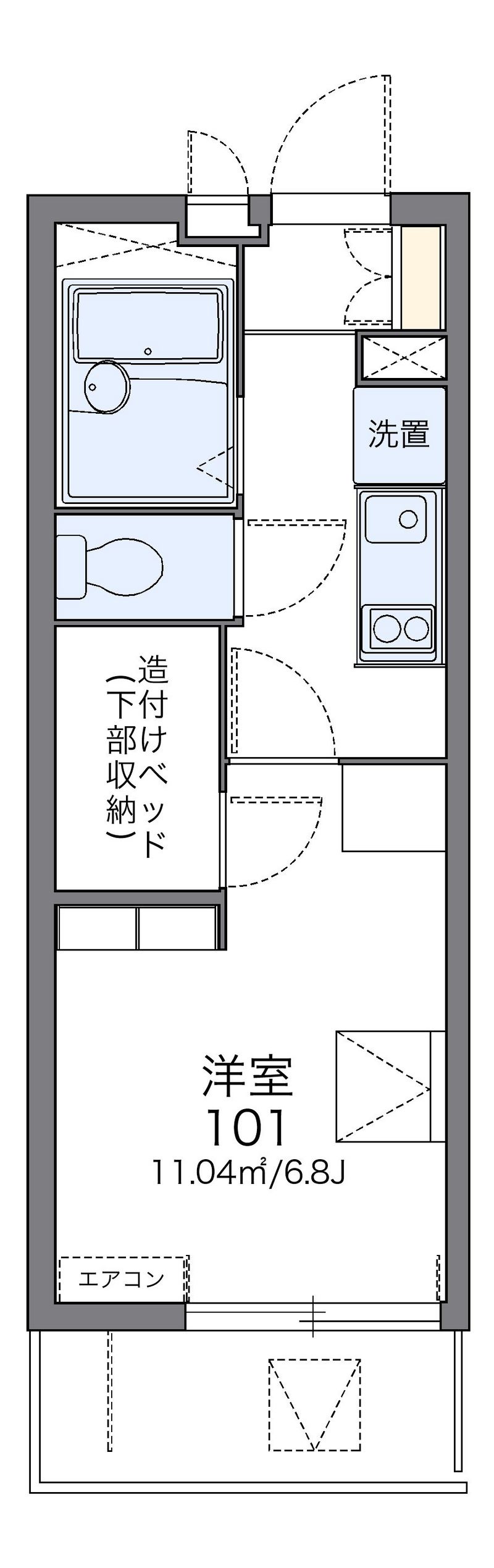 レオパレスβ 間取図