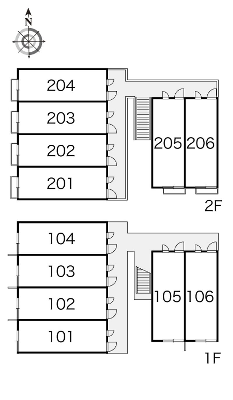 レオパレスエスト　プロスペール 間取配置図