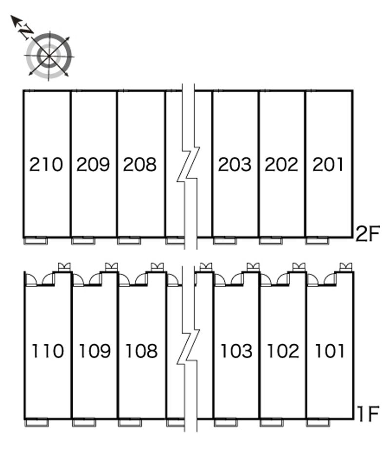 レオパレスコテナン阿見Ｂ 間取配置図