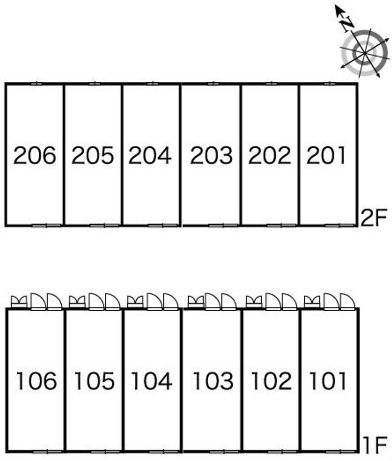 レオパレス花 間取配置図