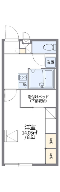 レオパレスヤングフォレストＢ 間取り図