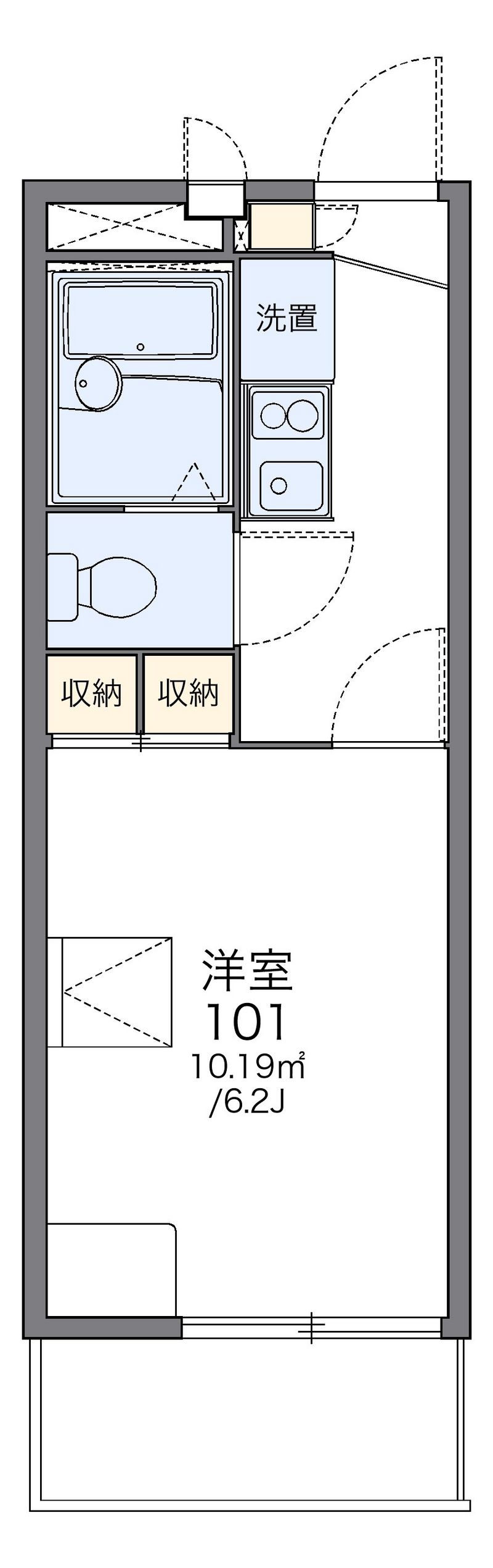 レオパレスみつば 間取図
