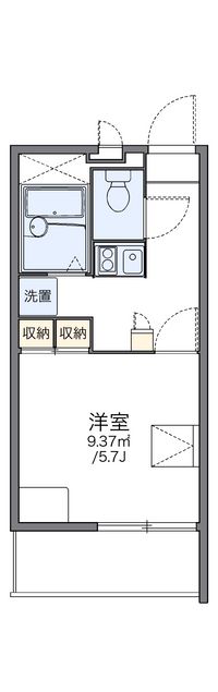 レオパレスグリーンリーブズ 間取り図