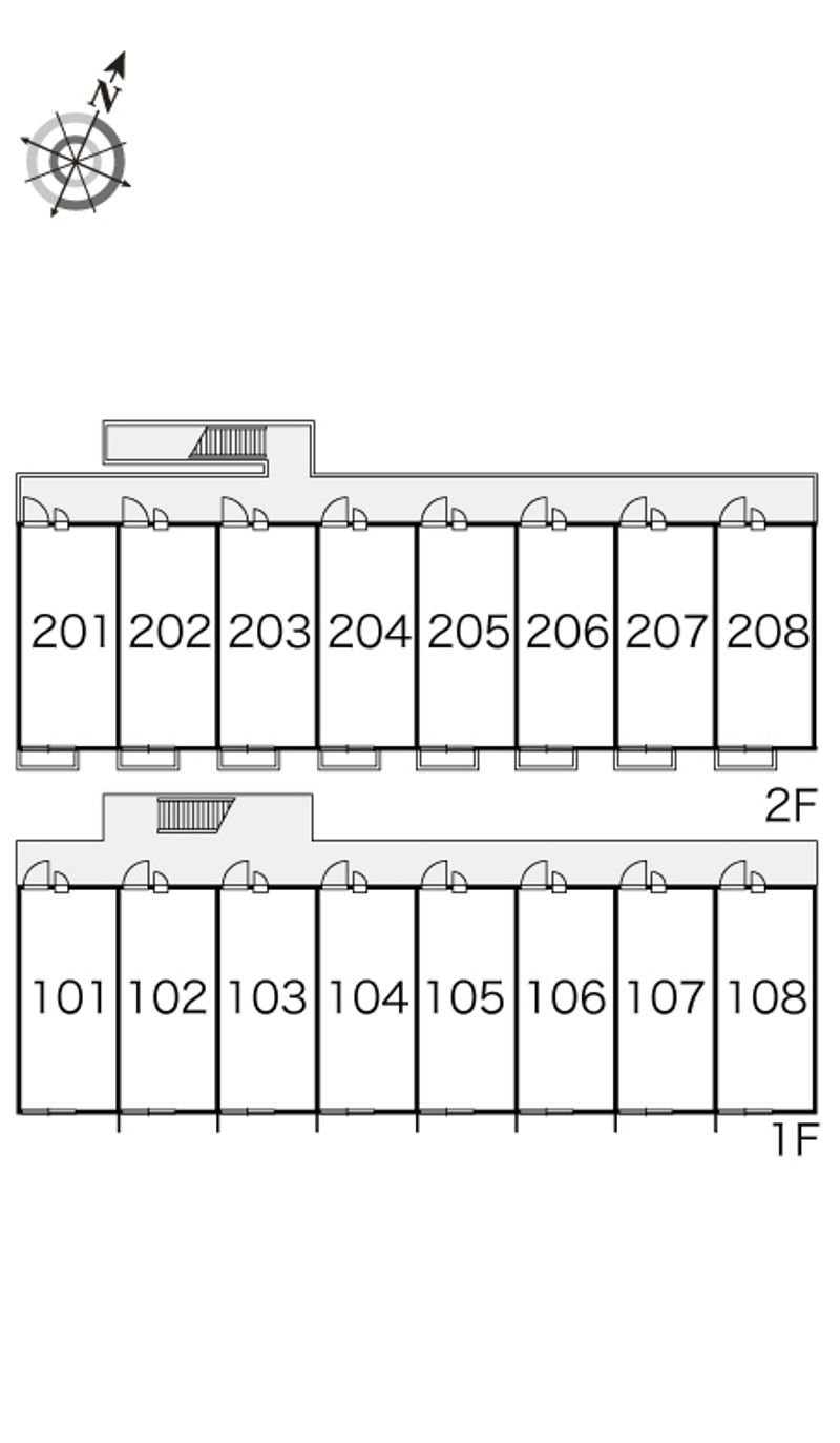 レオパレスクレール　Ｍ 間取配置図