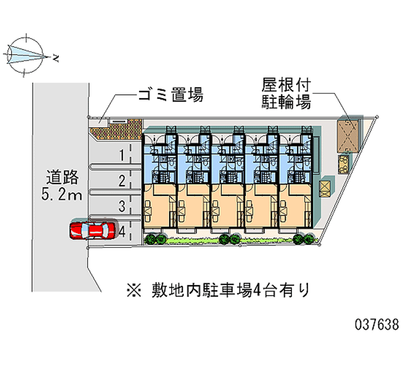 レオパレス成願寺 月極駐車場