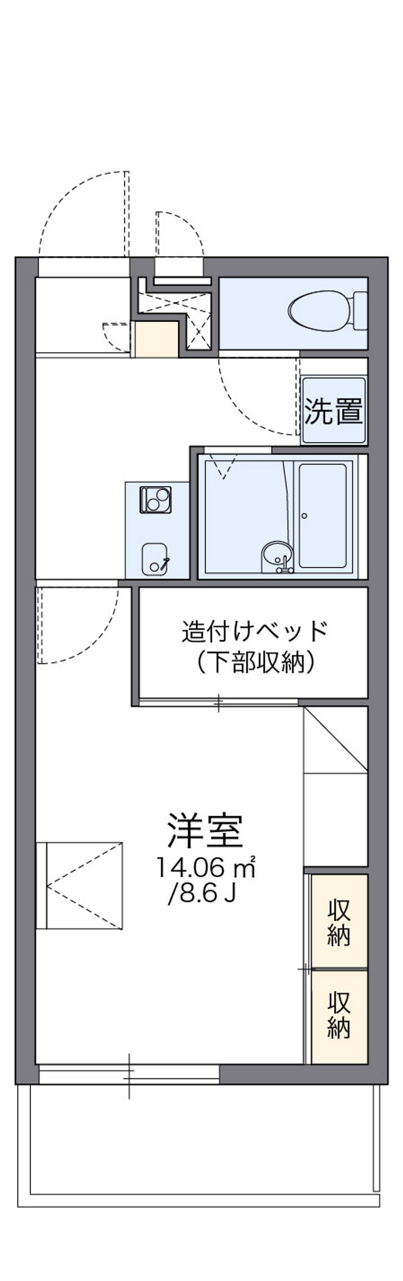 レオパレス北新 間取図
