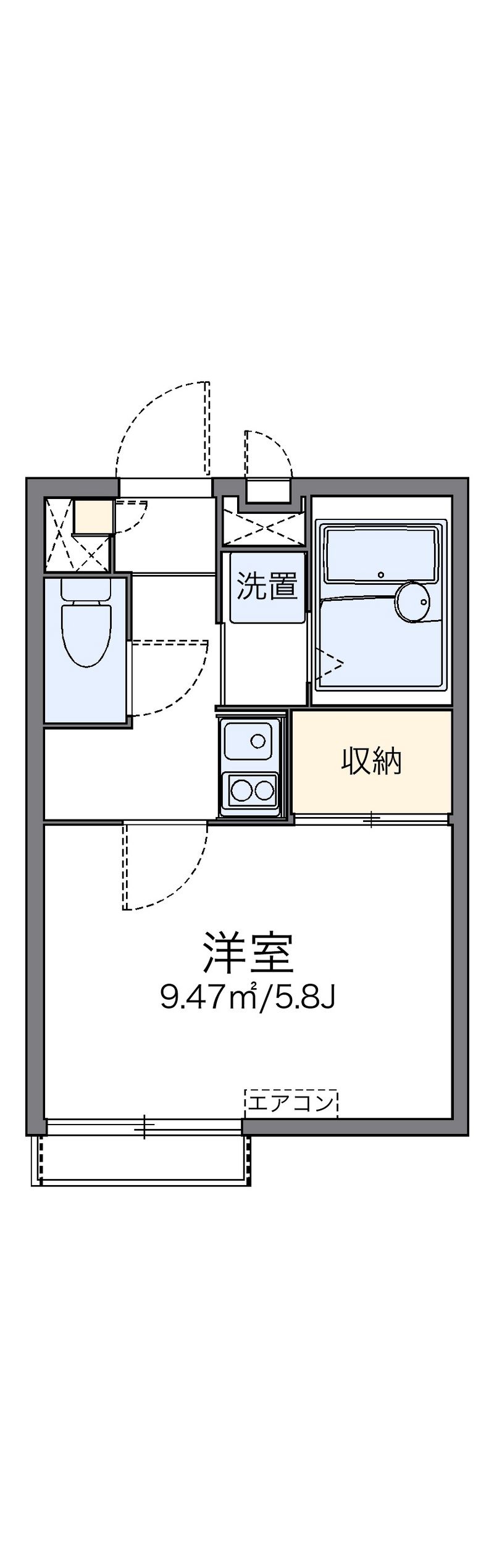 レオパレスサウスフィールド六浦 間取図
