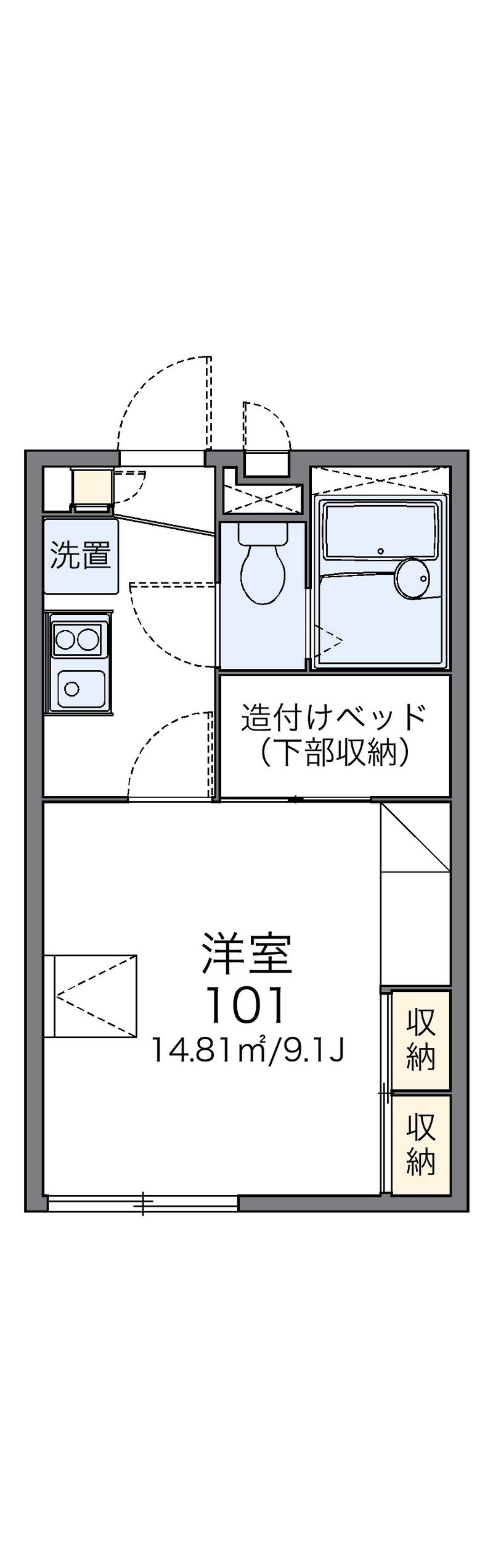 レオパレスレインボー 間取図