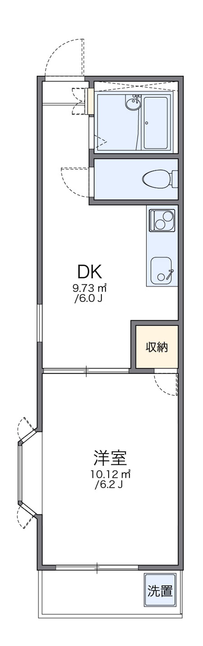レオパレス本城東五番館 間取図