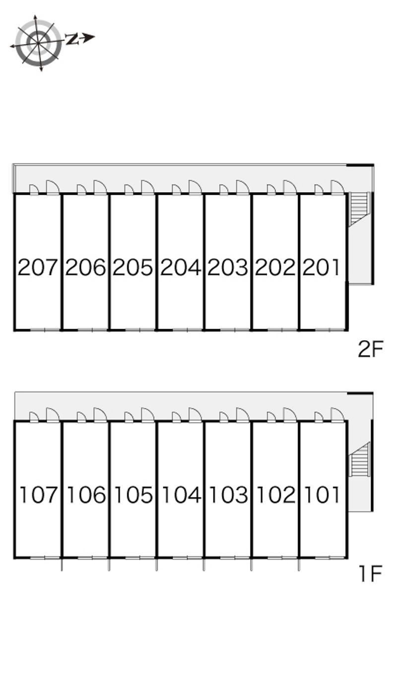 レオパレス桔梗ヶ原 間取配置図