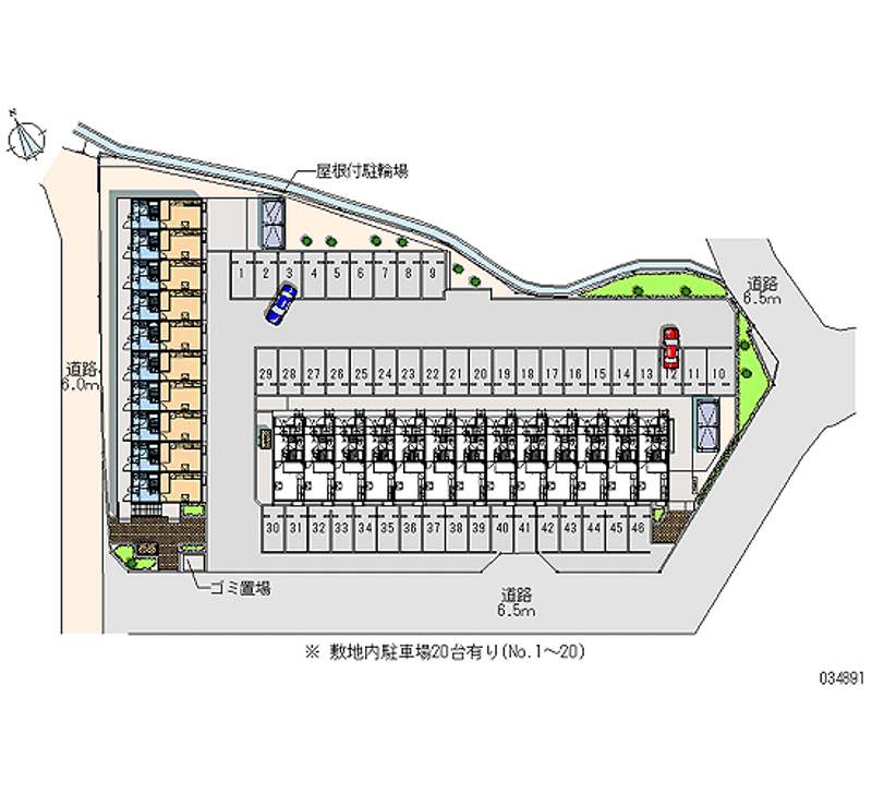 レオパレスさくらⅢ 月極駐車場