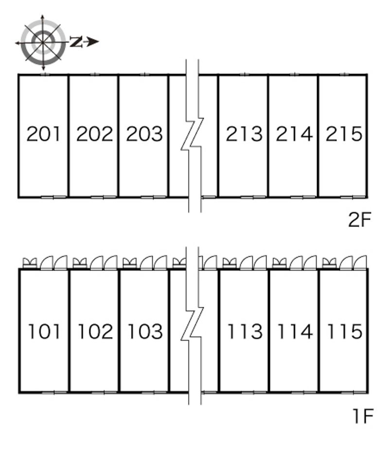 レオパレス新城 間取配置図