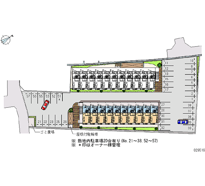 レオパレスチェディｇｒｏｖｅⅡ 月極駐車場