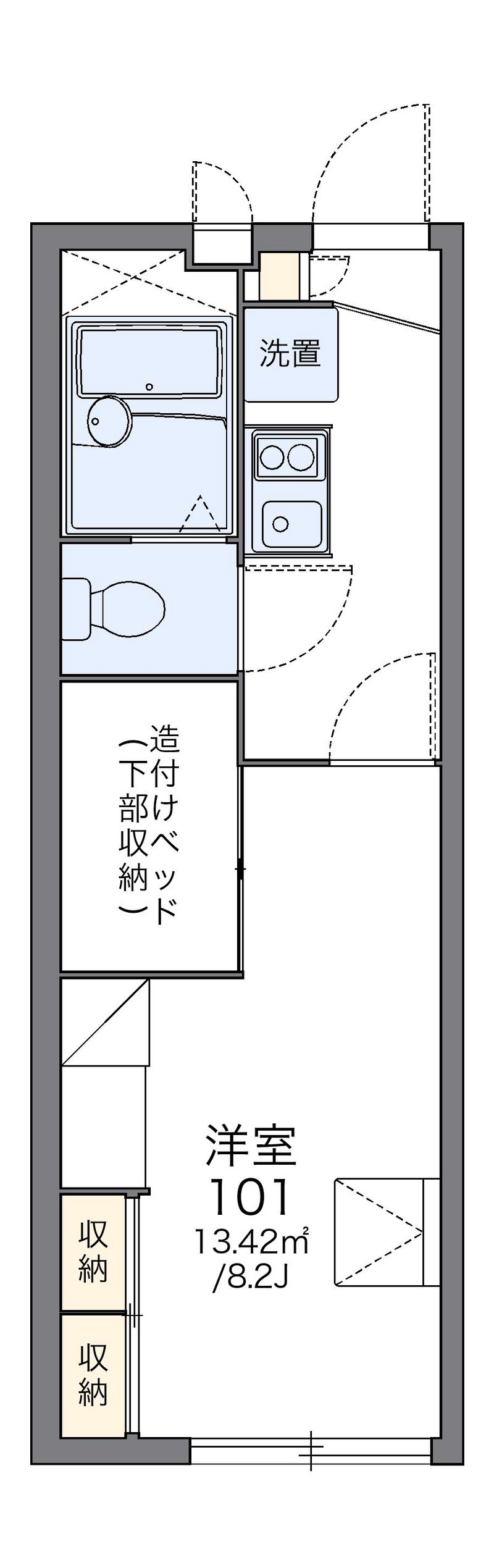 レオパレスＮＡＲＵＳＨＩＭＡ 間取図