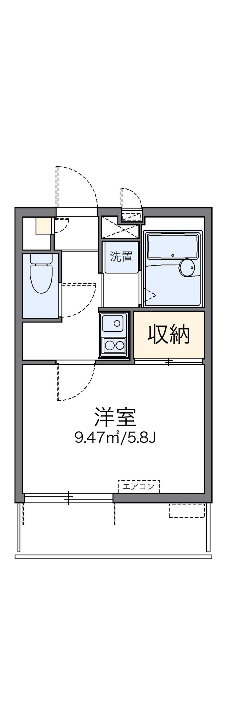 レオパレスＫＩＹＯＫＡＷＡⅡ 間取図