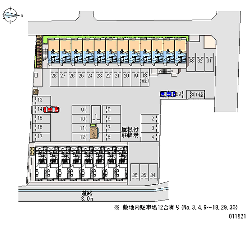 レオパレス大垣Ⅱ 月極駐車場