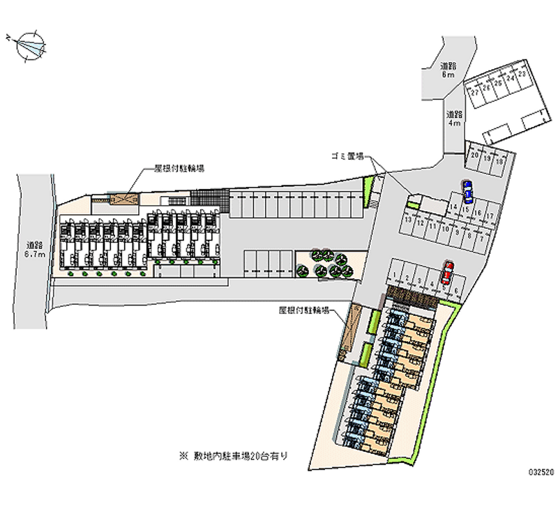 レオパレスオーキッドダイア 月極駐車場