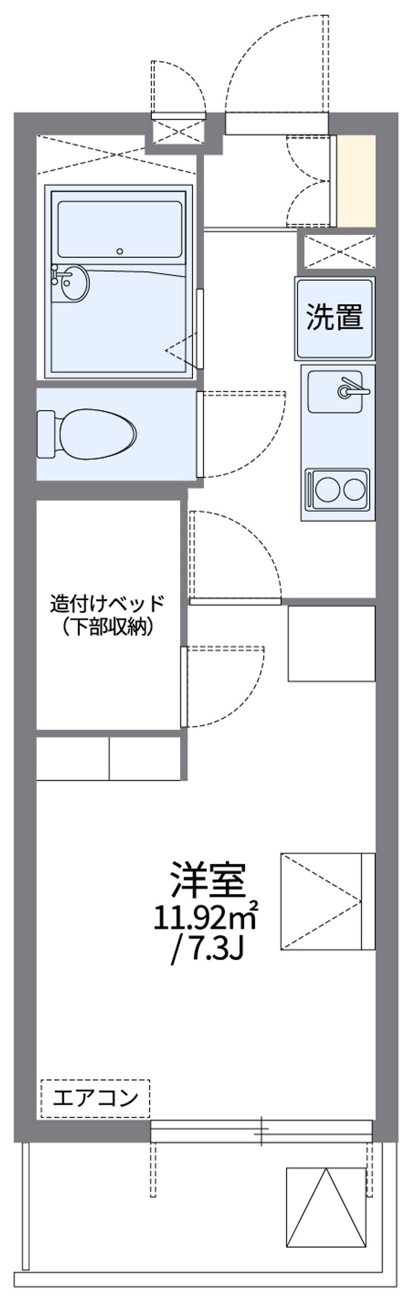 レオパレスドゥジェーム鳴尾 間取図