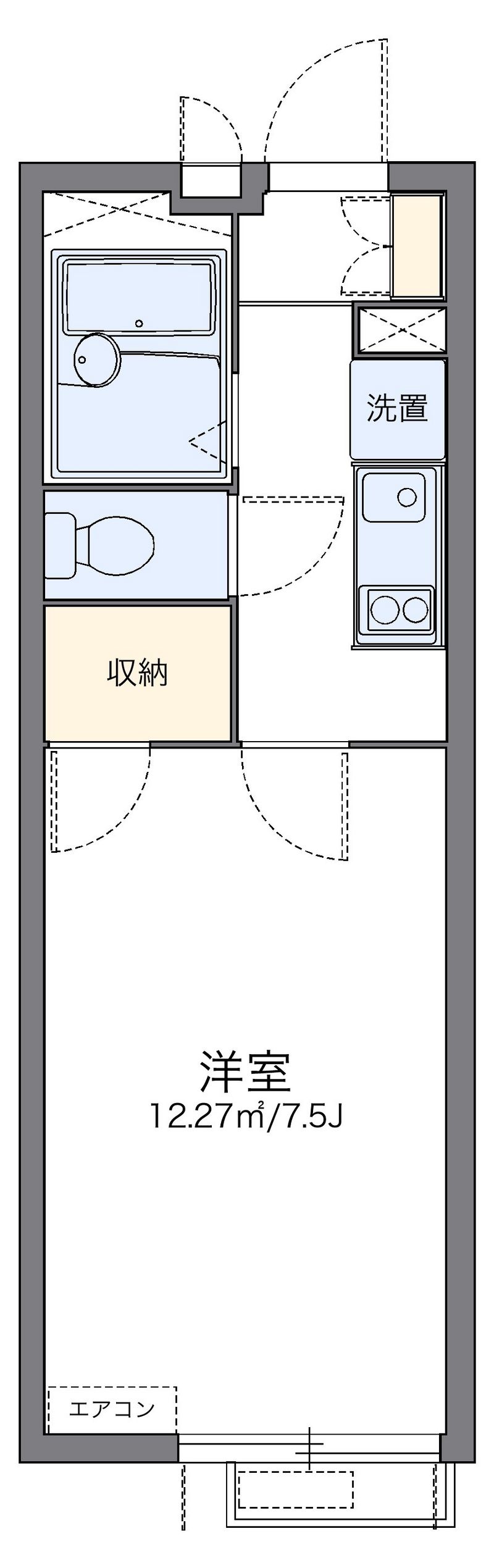 レオパレスフォーティーン扇 間取図